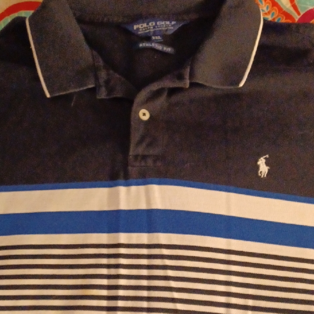 Mens Polo Golf Athletic Fit Short Sleeve Polo Shirt Sz XXL